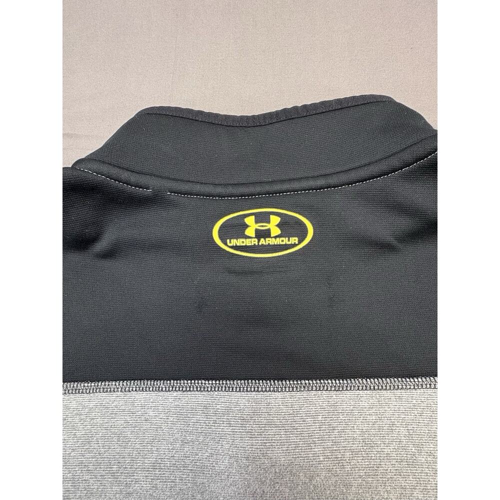 Under Armour ColdGear Men’s SM Loose Fit Fleece 1/4 Zip Pullover Gray Black - Picture 8 of 10